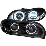 ANZO 1998-2002 Chevrolet Camaro Projector Headlights w/ Halo Black 121160