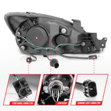 ANZO 2004-2007 Mitsubishi Lancer Projector Headlights w/ Halo Chrome (CCFL) 121103