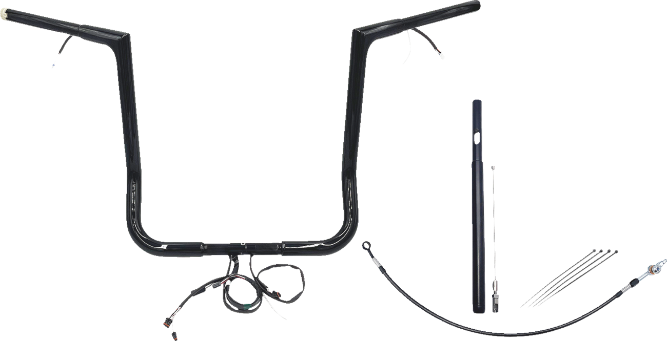 FAT BAGGERS INC. Handlebar Kit - Flat Top - 16" - Black 712016-B