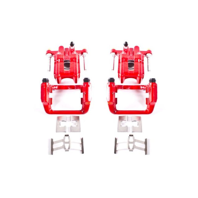Power Stop 01-03 Acura CL Rear Red Calipers w/Brackets - Pair S2588