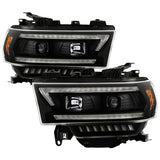 Spyder 19-22 Dodge Ram 2500 (Halogen Only) Projector Headlights - Black PRO-YD-DR19HDHALSI-SEQ-BK 5088611