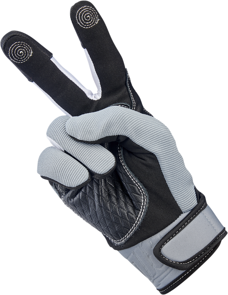 BILTWELL Baja Gloves - Gray - Small 1508-1101-302