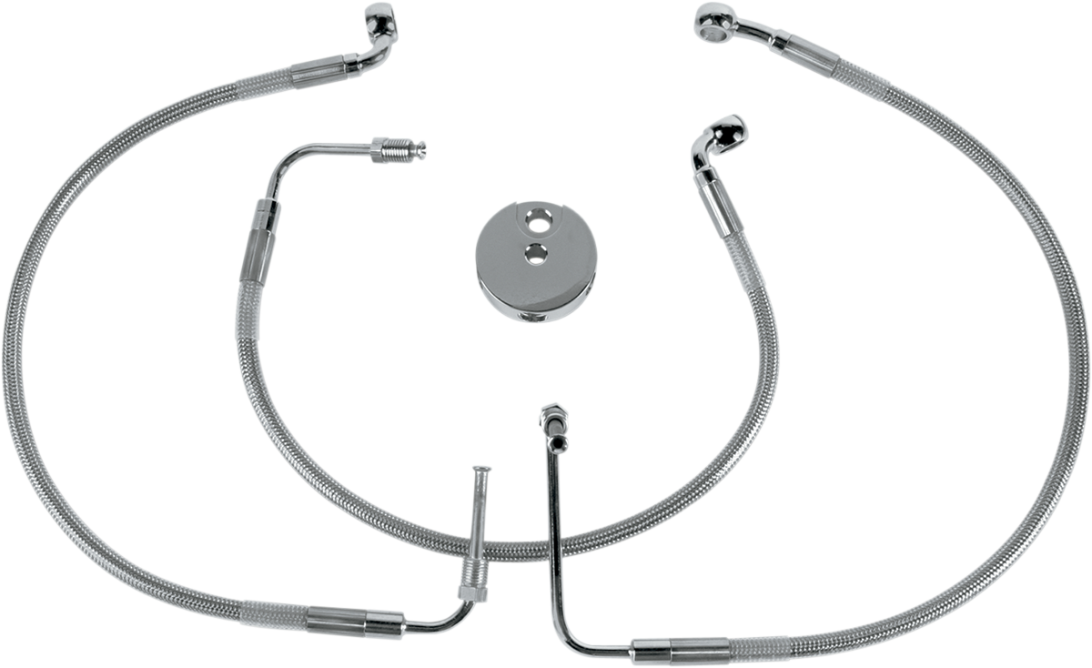 DRAG SPECIALTIES Línea de freno - Delantero (inferior/superior) - Acero inoxidable 640312