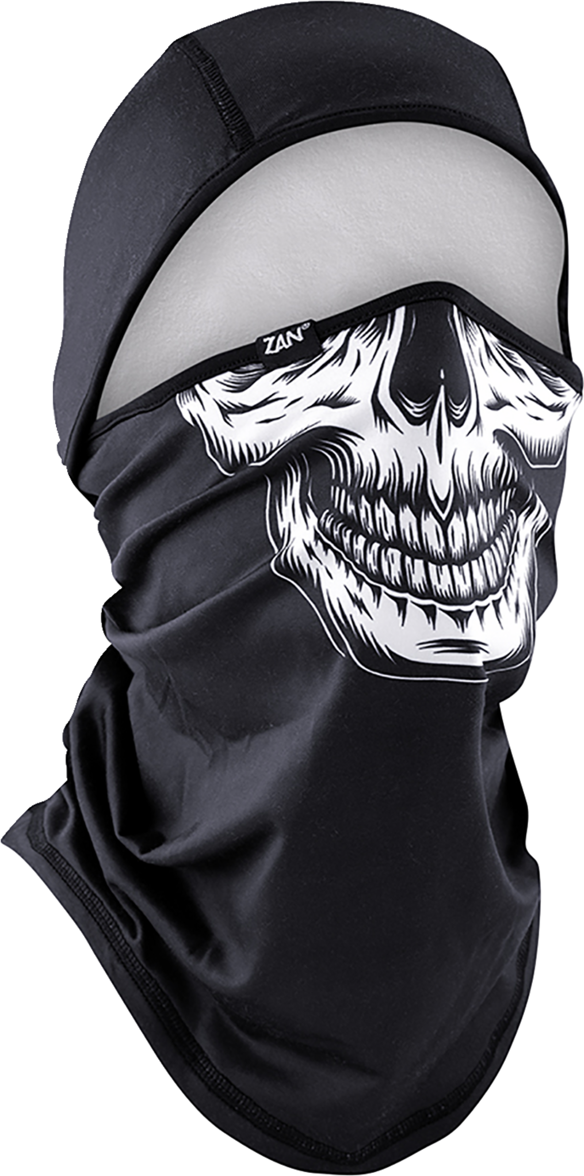 ZAN HEADGEAR SportFlex Balaclava - Convertible - Black/White Skull WB4L002