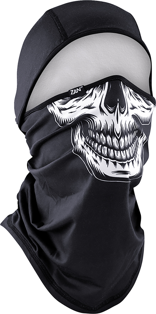 ZAN HEADGEAR SportFlex Balaclava - Convertible - Black/White Skull WB4L002