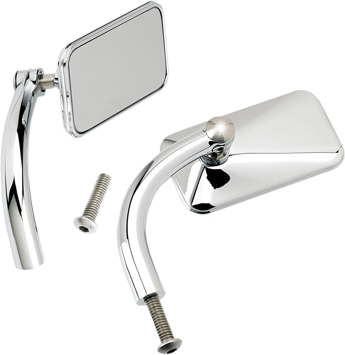 BILTWELL Rectangular Mirrors - Chrome 6502-200-502