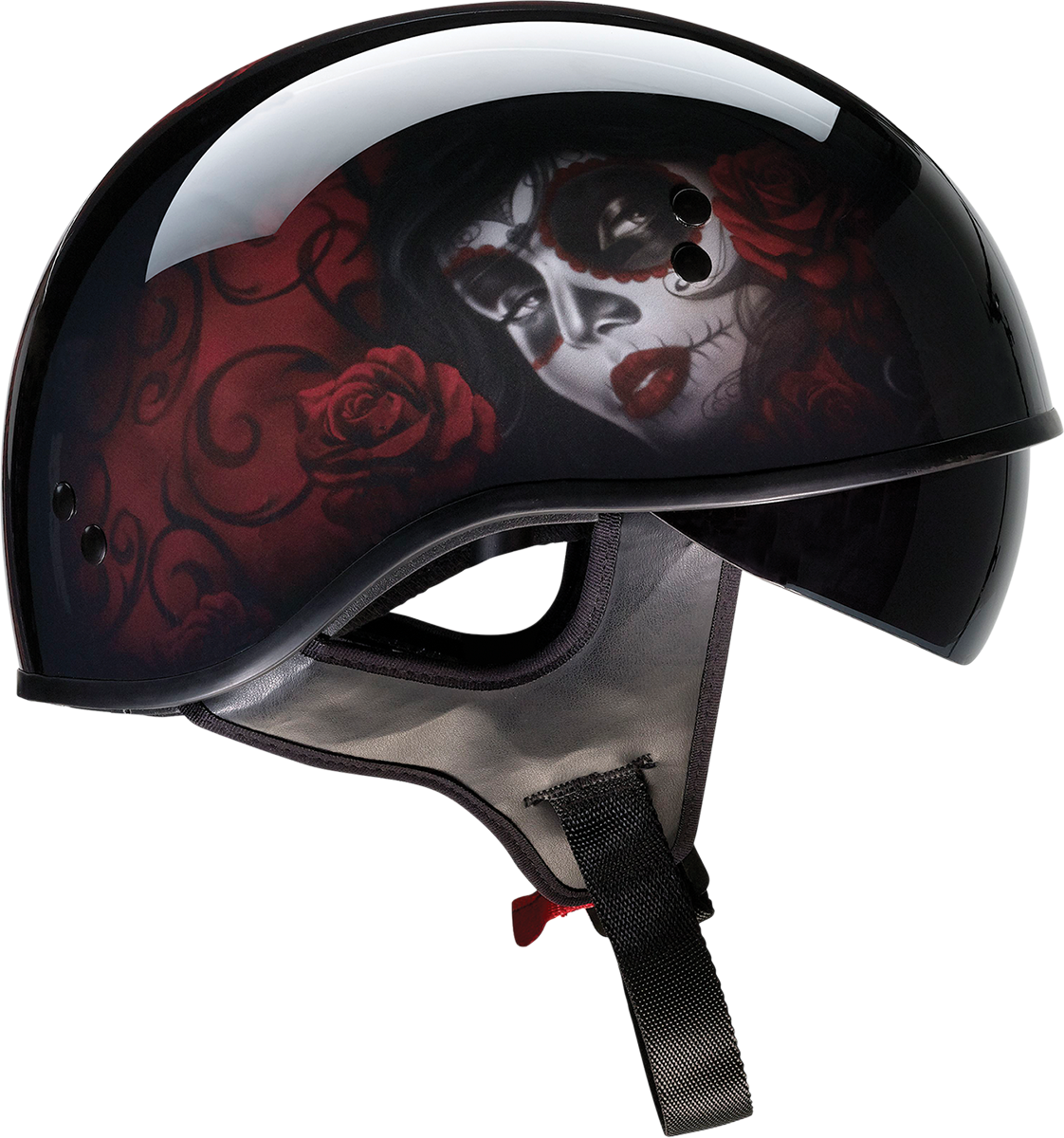 Z1R Vagrant Helmet - Red Catrina - Black/Red - Small 0103-1314