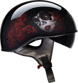 Z1R Vagrant Helmet - Red Catrina - Black/Red - Medium 0103-1315