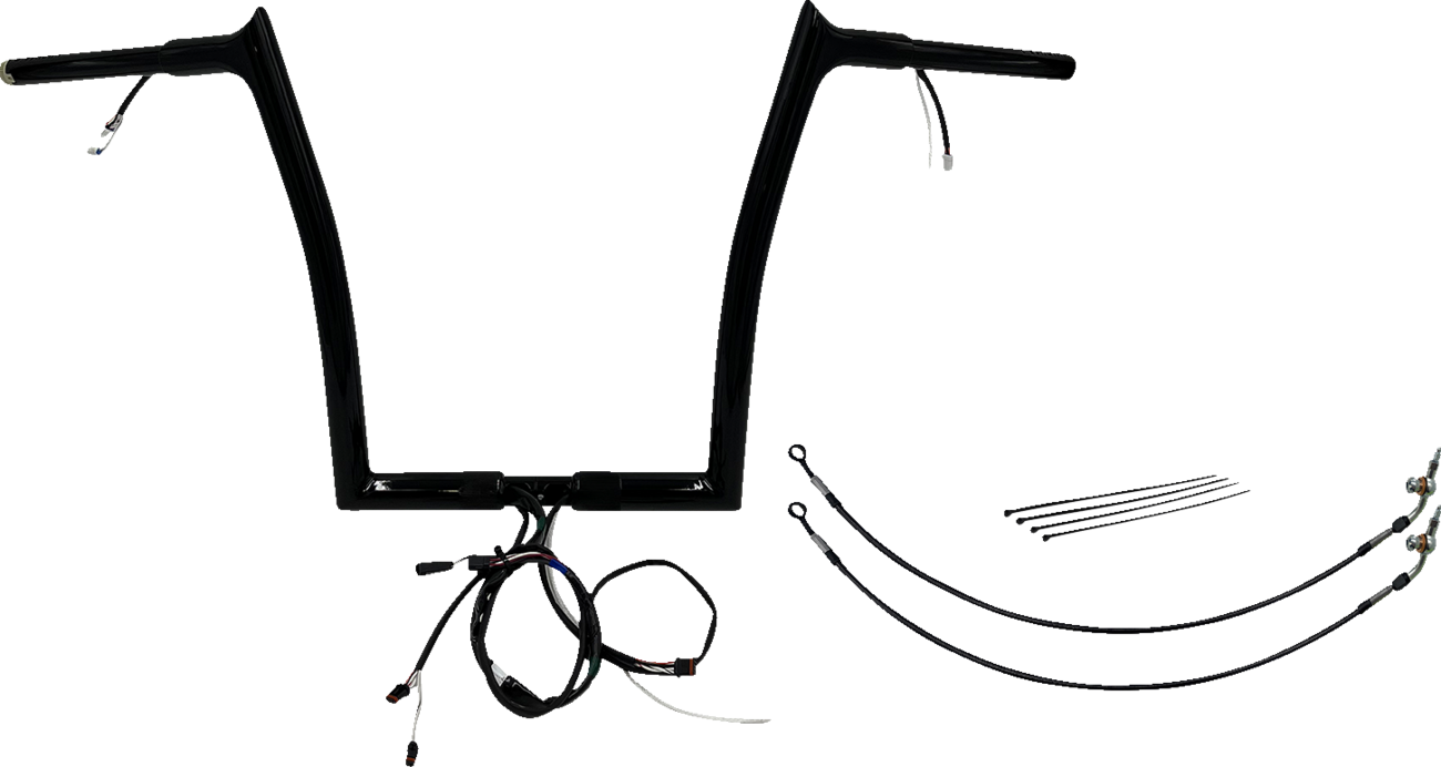 FAT BAGGERS INC. Handlebar Kit - Pointed Top - 14" - Black 901914-B