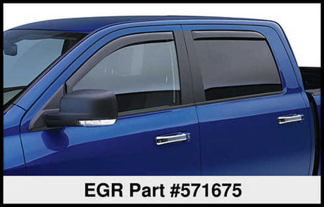 EGR 14+ Chev Silverado/GMC Sierra Dbl Cab In-Channel Window Visors - Set of 4 - Matte (571675) 571675