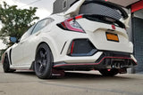 Rally Armor 17-18 Honda Civic Type R (Type R Only) UR Red Mud Flap w/ White Logo MF47-UR-RD/WH