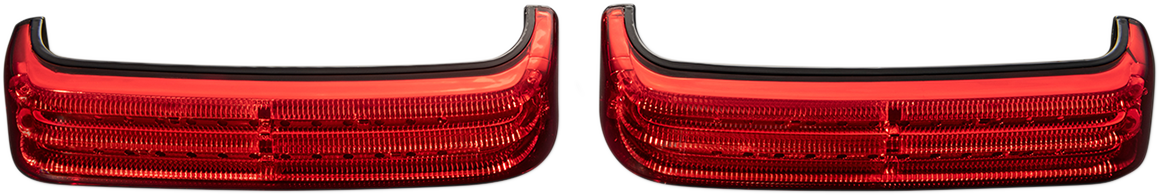 CUSTOM DYNAMICS Saddlebag LED Lights - Sequential - Black/Red PB-SBSEQ-BCM-BR