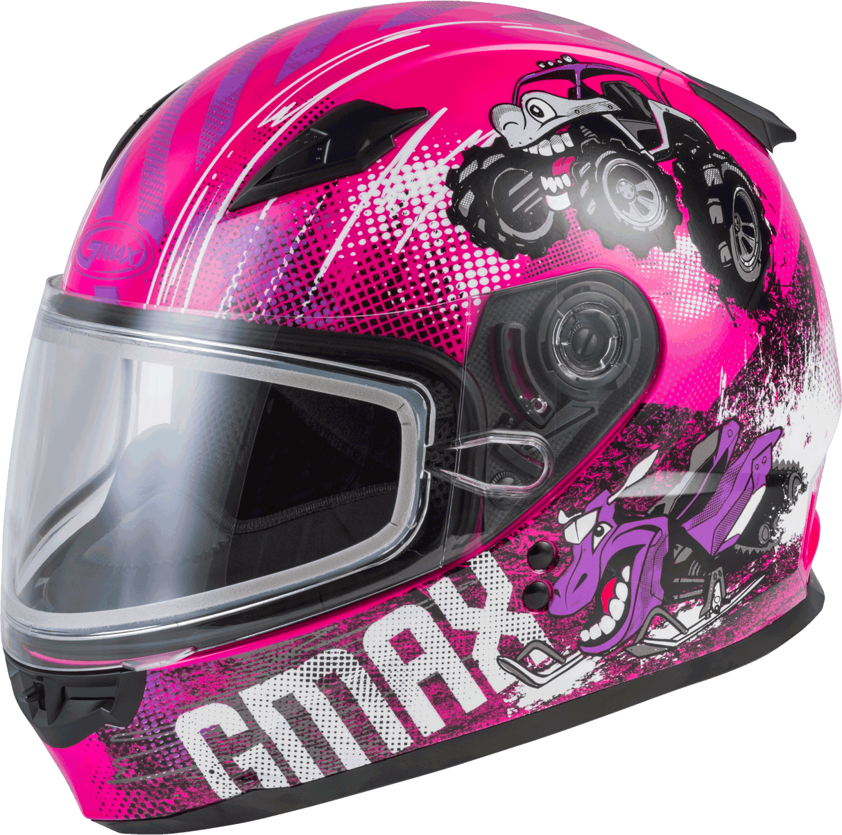 GMAX Youth Gm-49y Beasts Snow Helmet Pink/Purple/Grey Ys G24911400