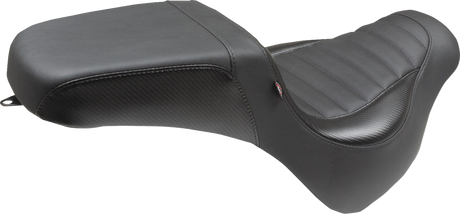 MUSTANG Squareback Seat - Black - Tuck-n-Roll - Fat Bob '18-'23 76005