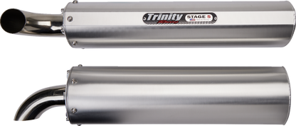 TRINITY RACING Stage 5 Slip-On Dual Muffler - Aluminum TR-4165S