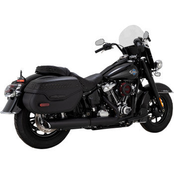 VANCE & HINES Twin Slash Slip-On Muffler - Black - Softail 46750
