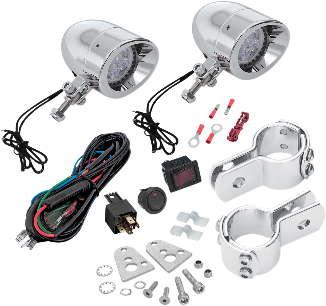 SHOW CHROME LED Mini Driving Lights Kit - Chrome 55-365L