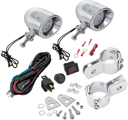 SHOW CHROME LED Mini Driving Lights Kit - Chrome 55-365L