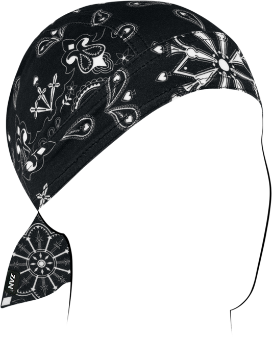 ZAN HEADGEAR Flydanna SportFlex - Black Paisley ZL101