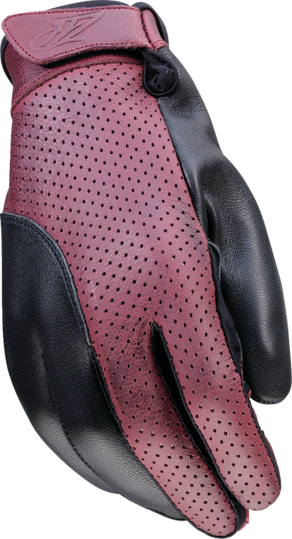 Z1R Women's Combiner Gloves - Black/Red - Medium 3302-0893