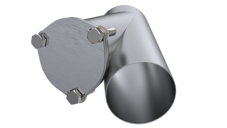 QTP 4in Weld-On QTEC Exhaust Cutout Y-Pipe 10400
