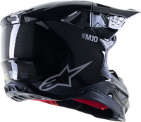 IN STOCK OPEN BOX ALPINESTARS SUPERTECH S-M10 Solid Helmet Black Glossy/Carbon SM 482-9041S