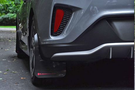 Rally Armor 19-21 Hyundai Veloster Turbo R-Spec Red UR Mud Flap w/ White Logo MF58-UR-RD/WH