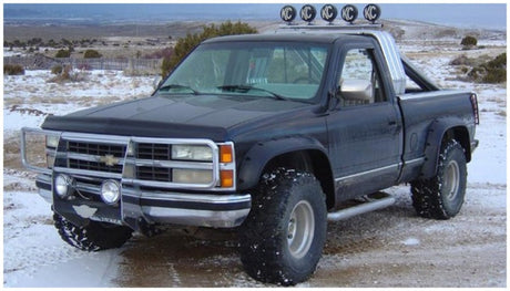 Bushwacker 88-99 Chevy C1500 Cutout Style Flares 2pc - Black 40009-11
