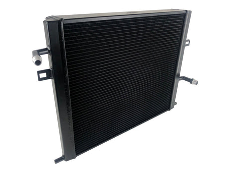 CSF BMW B58/B48 Front Mount Triple-Pass Heat Exchanger w/Rock Guard - Black 8131B