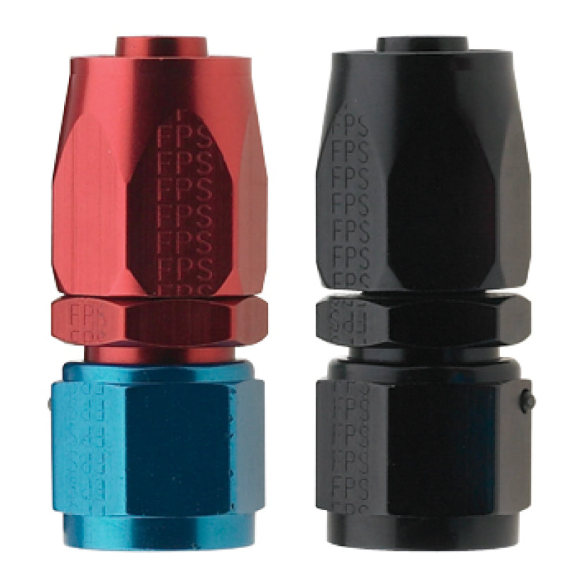 Fragola -4AN Straight Pro-Flow Hose End - Black 220104-BL