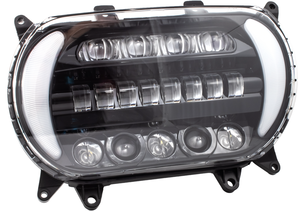LETRIC LIGHTING COLed Sharktooth W/ Turns Blk/Chr Fltr `15-UpLLC-5LRA-TS