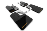 Rally Armor 21-22 Ford Bronco (Steel Bmpr + RR- NO Rptr/Sprt) Blk Mud Flap w/Cy Orange Logo MF85-RR-ST-COR