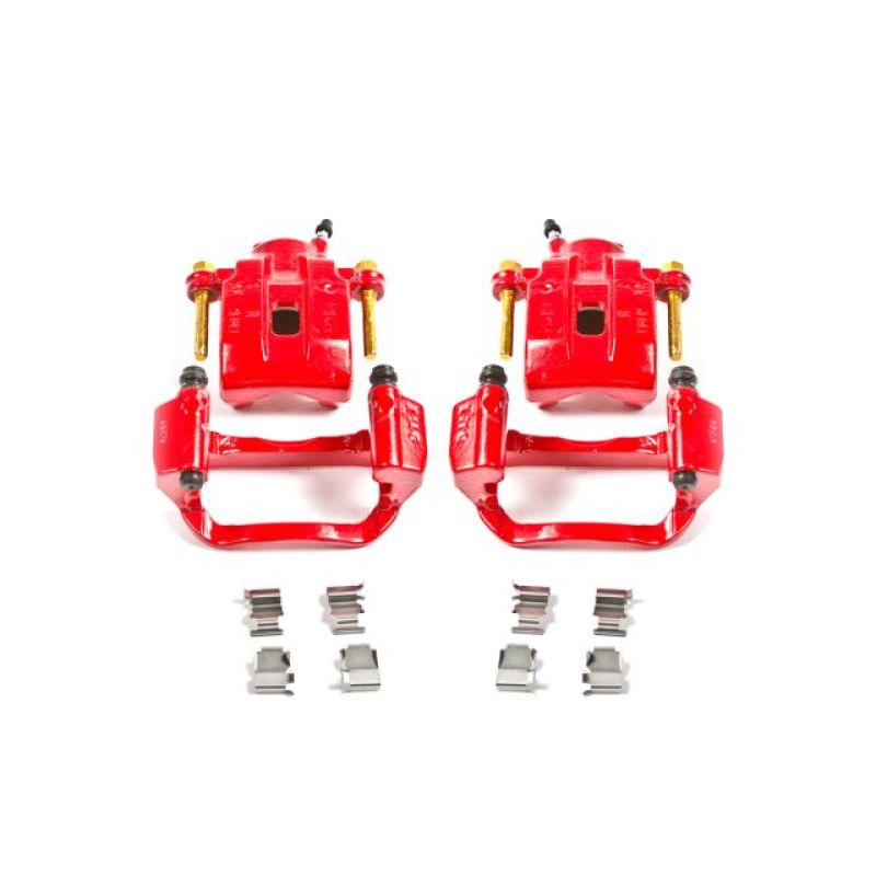 Power Stop 08-15 Toyota Sequoia Rear Red Calipers w/Brackets - Pair S3276