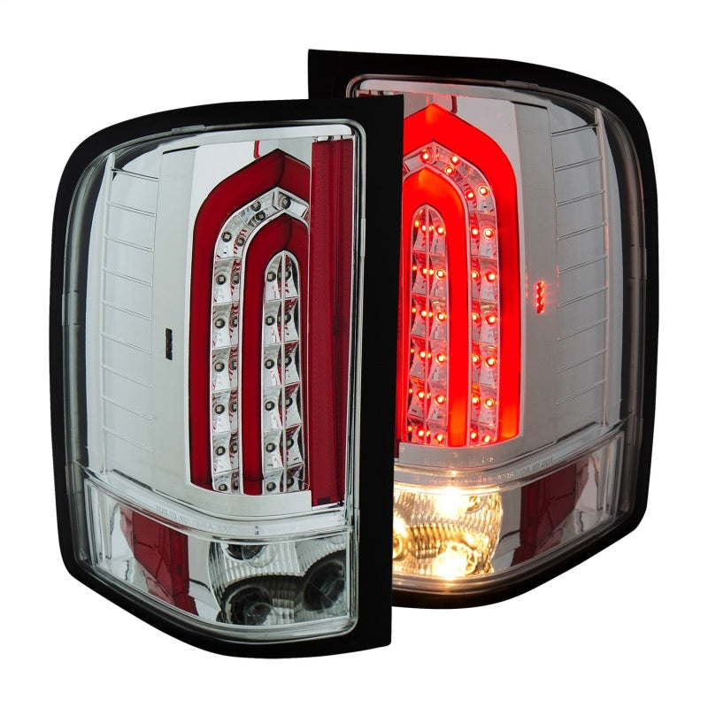 ANZO 2007-2013 Chevrolet Silverado 1500 LED Taillights Chrome 321341