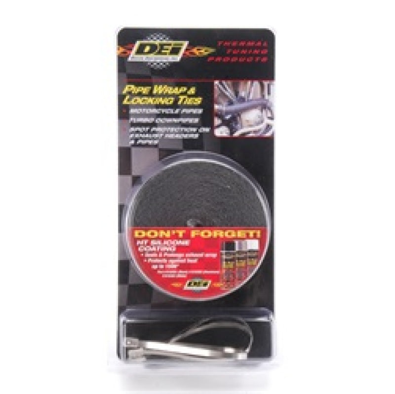 DEI Exhaust Wrap Kit - Pipe Wrap and Locking Tie - Black 10119