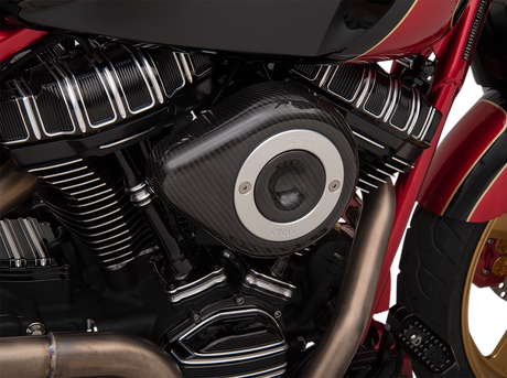 S&S CYCLE Teardrop Air Cleaner Cover - Carbon 170-0501