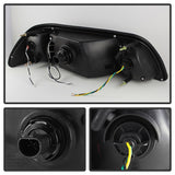 Spyder Ford Mustang 87-93 1PC LED (Replaceable LEDs)Crystal Headlights Black HD-YD-FM87-1PC-LED-BK 5012531