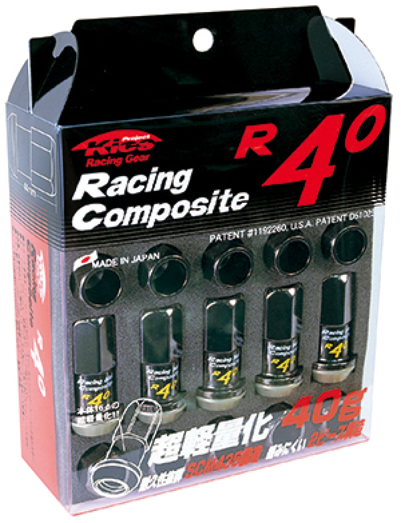 Project Kics 12x1.25 R40 Lug Nuts - Black (20 Pcs) KRC03K