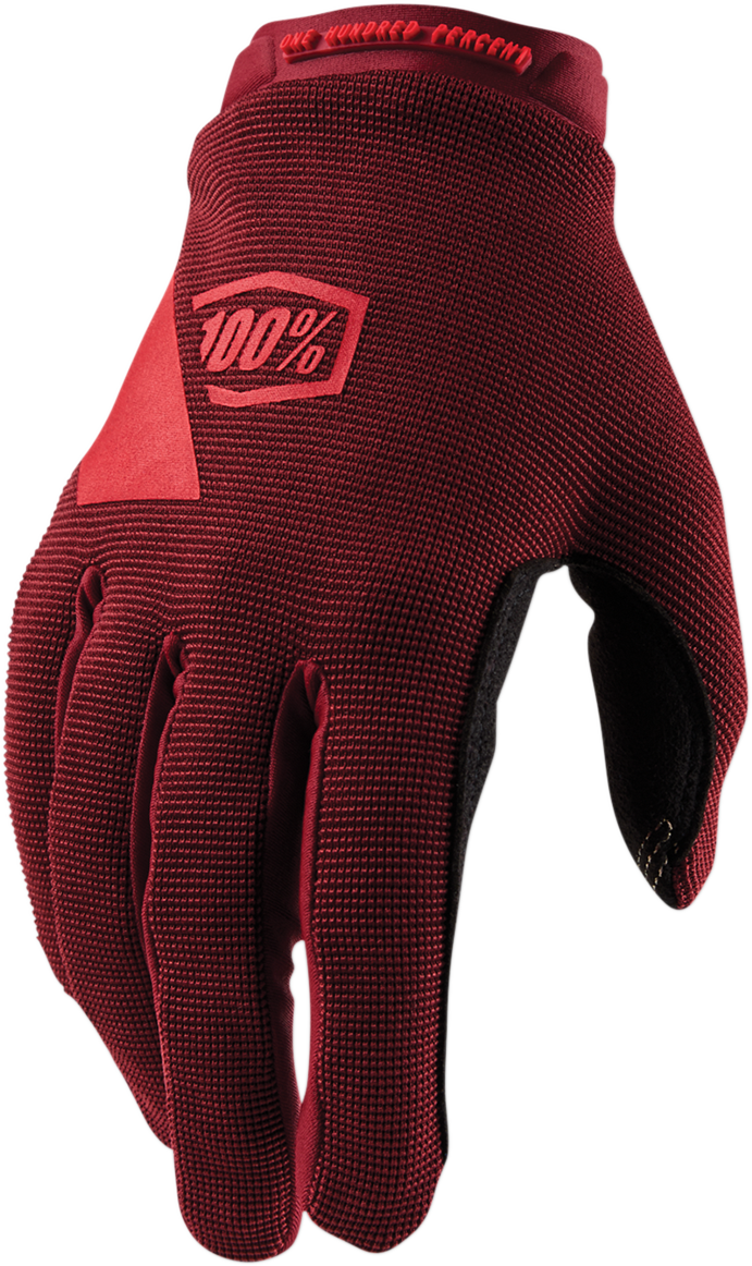 100% Women's Ridecamp Gloves - Brick - Small 11018-060-08