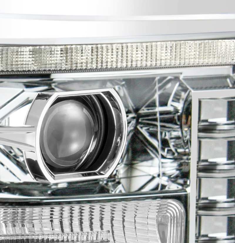 AlphaRex 11-16 Ford F-250 SD PRO-Series Projector Headlights Plank Style Design Chrome w/Seq Signal 880141