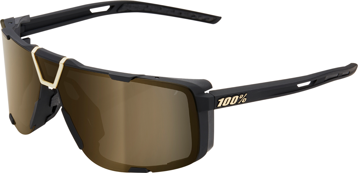 100% Eastcraft Sunglasses - Soft Tact Black - Soft Gold Mirror 61045-258-01