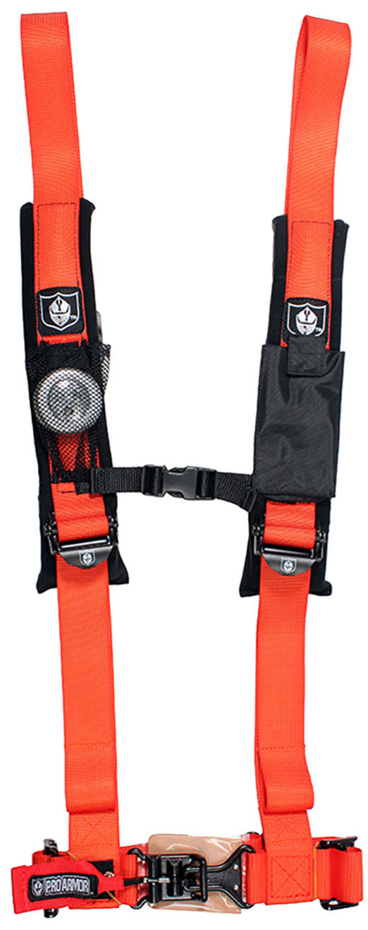 PRO ARMOR 4pt Harness 2" Pads Orange A114220OR