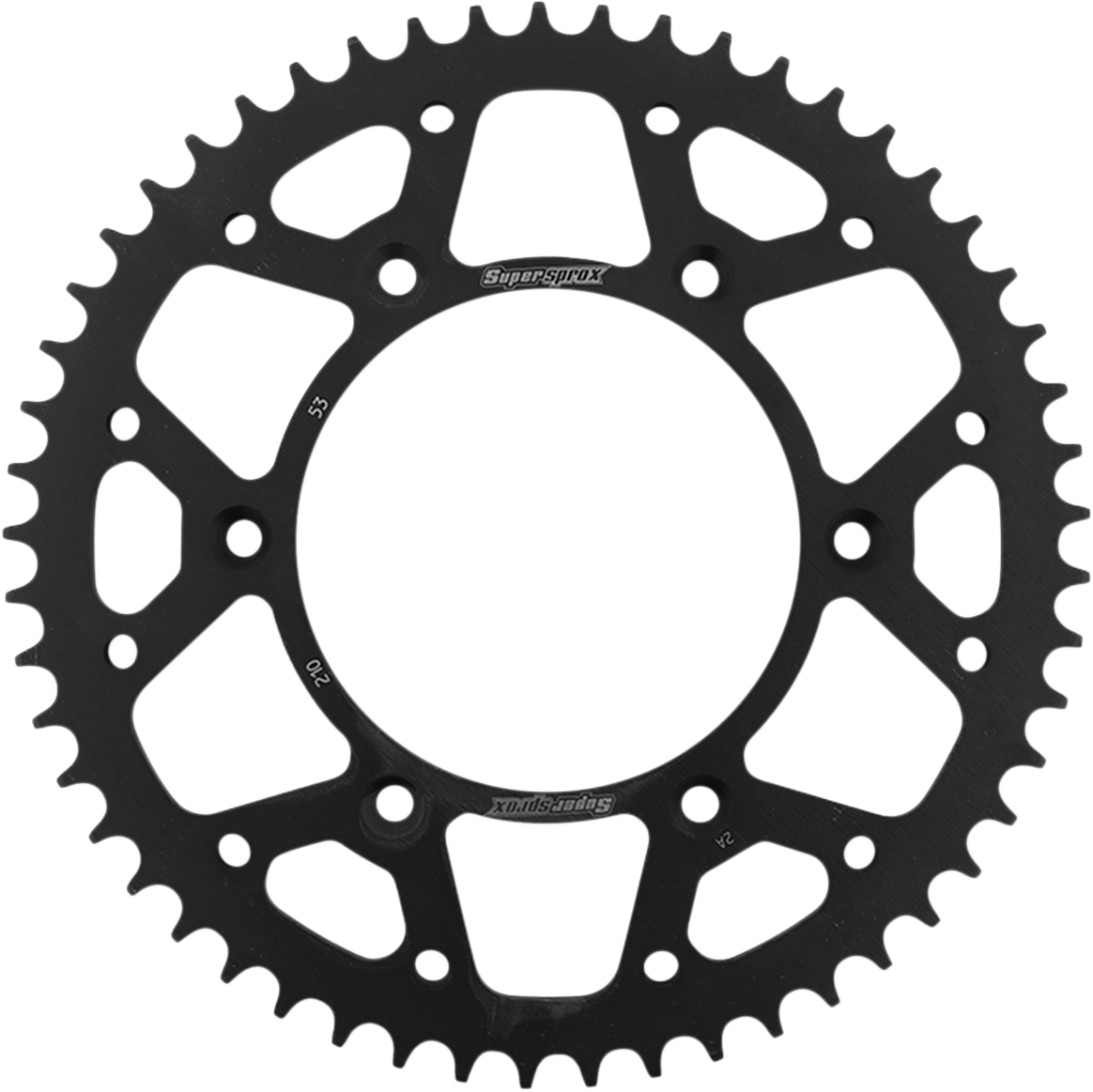 SUPERSPROX Steel Rear Sprocket - 53 Tooth RFE-210-53-BLK