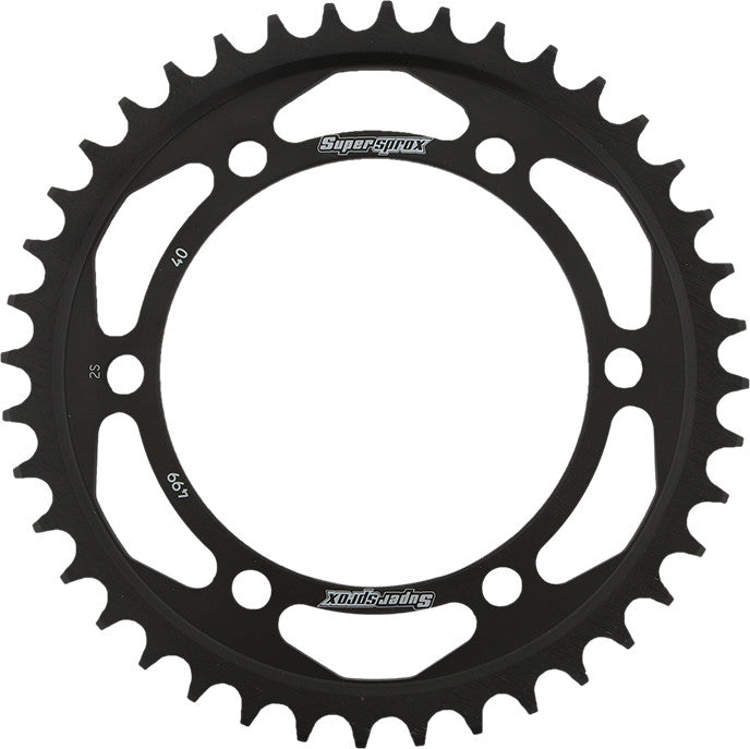 SUPERSPROX Rear Sprocket Steel 40t-530 Blk Kaw/Suz RFE-499-40-BLK