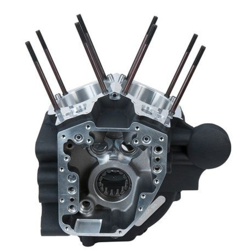 S&S Cycle 06-17 Dyna Models w/ Stock Bore Alternator Style Crankcase - Wrinkle Black 310-0878
