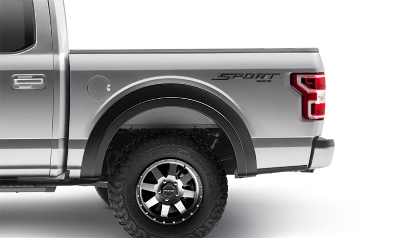Bushwacker 15-17 Ford F-150 Styleside Extend-A-Fender Style Flares 2pc 67.1/78.9/97.6in Bed - Black 20094-02