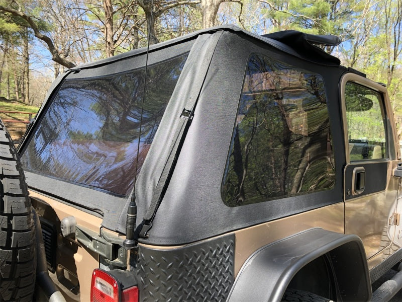 Rampage 18-21 Jeep Wrangler (JL) Unlimited Frameless TrailView Fastback Soft Top Kit - Black Diamond 139535