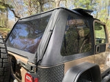 Rampage 18-21 Jeep Wrangler (JL) Unlimited Frameless TrailView Fastback Soft Top Kit - Black Diamond 139535
