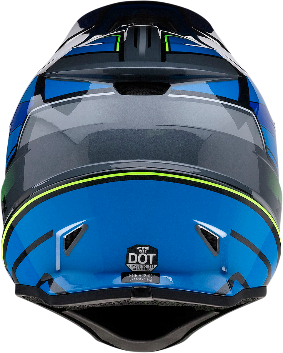 Z1R Rise Helmet - MC - Blue/Hi-Viz - 2XL 0110-7197