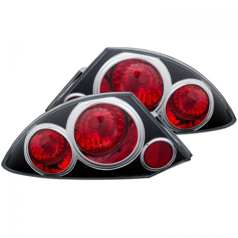 ANZO 2000-2005 Mitsubishi Eclipse Taillights Black 221081